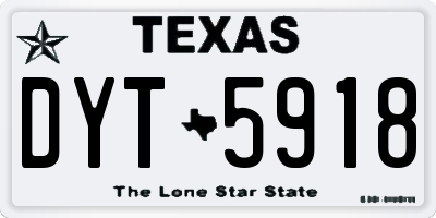 TX license plate DYT5918