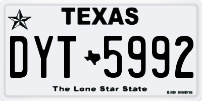 TX license plate DYT5992
