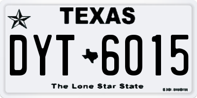 TX license plate DYT6015