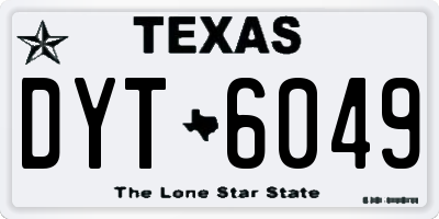 TX license plate DYT6049