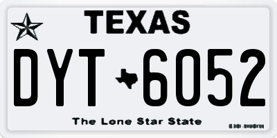TX license plate DYT6052