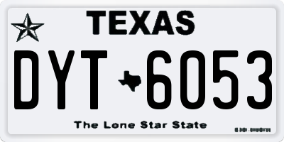 TX license plate DYT6053