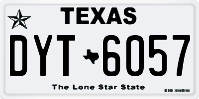 TX license plate DYT6057