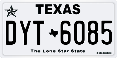 TX license plate DYT6085