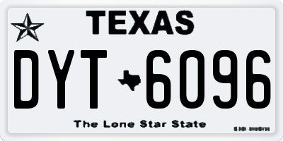 TX license plate DYT6096