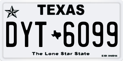 TX license plate DYT6099
