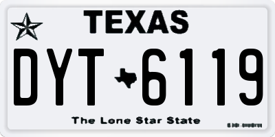 TX license plate DYT6119