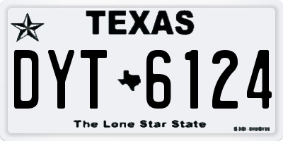 TX license plate DYT6124