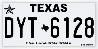 TX license plate DYT6128
