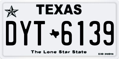 TX license plate DYT6139