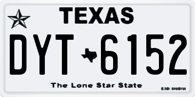 TX license plate DYT6152