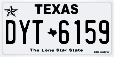 TX license plate DYT6159