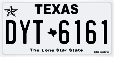 TX license plate DYT6161