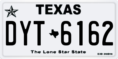TX license plate DYT6162