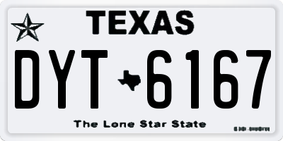 TX license plate DYT6167