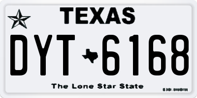 TX license plate DYT6168