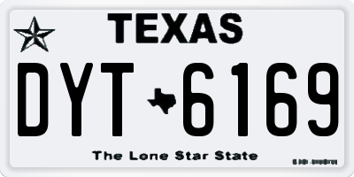 TX license plate DYT6169