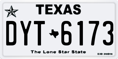 TX license plate DYT6173