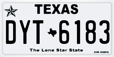 TX license plate DYT6183