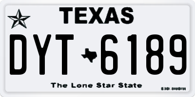 TX license plate DYT6189