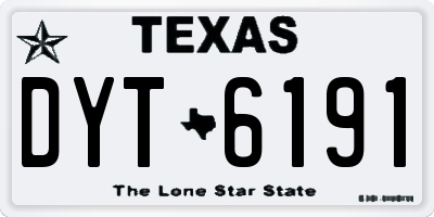 TX license plate DYT6191
