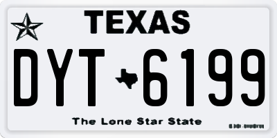 TX license plate DYT6199
