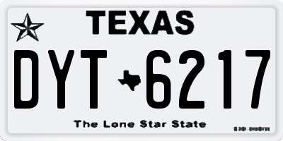 TX license plate DYT6217