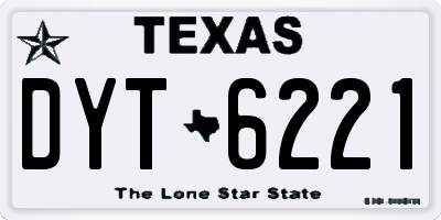 TX license plate DYT6221