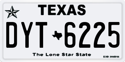 TX license plate DYT6225
