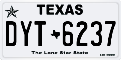 TX license plate DYT6237