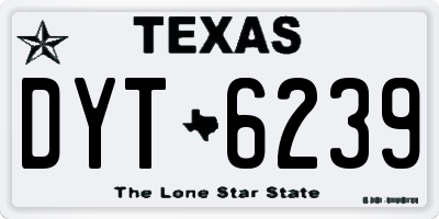TX license plate DYT6239