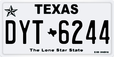 TX license plate DYT6244