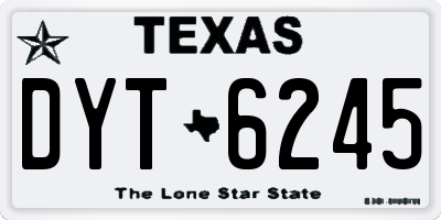 TX license plate DYT6245