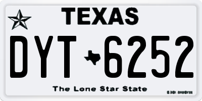 TX license plate DYT6252