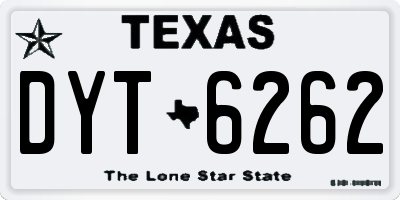 TX license plate DYT6262