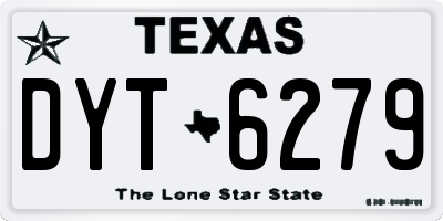 TX license plate DYT6279