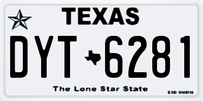 TX license plate DYT6281