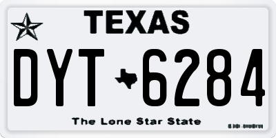 TX license plate DYT6284
