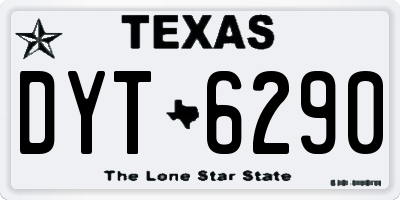 TX license plate DYT6290