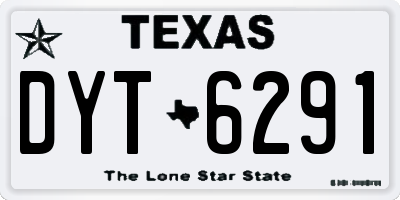 TX license plate DYT6291