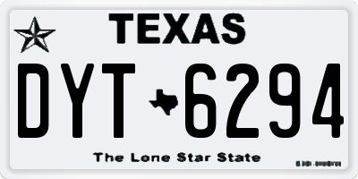TX license plate DYT6294