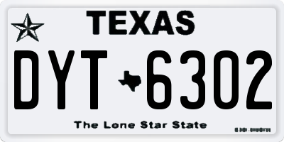 TX license plate DYT6302