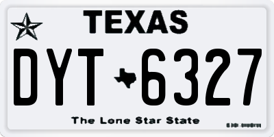TX license plate DYT6327
