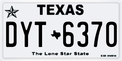 TX license plate DYT6370