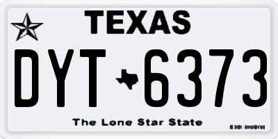 TX license plate DYT6373