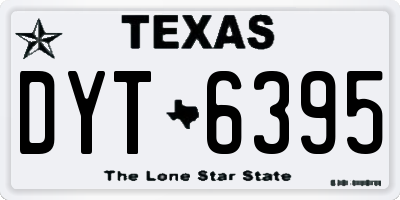 TX license plate DYT6395