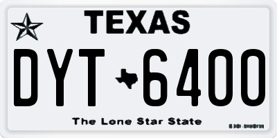 TX license plate DYT6400