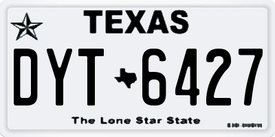 TX license plate DYT6427