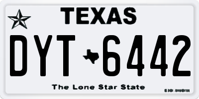 TX license plate DYT6442