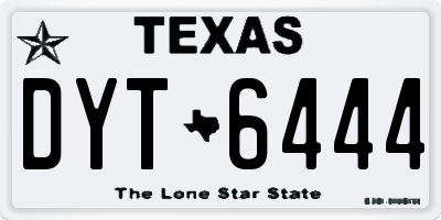 TX license plate DYT6444